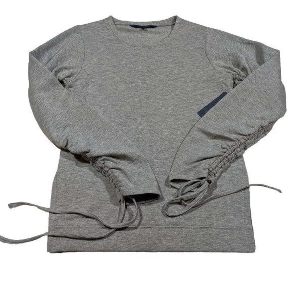 Rachel Roy Fleece Sweatshirt Women's‎ Size Small Ruched Drawstring Sleeve Casual
